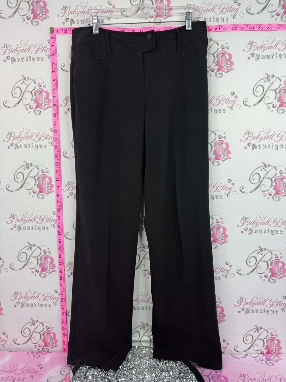 Larry Levine Black Wide-Leg Dress Pants for Women